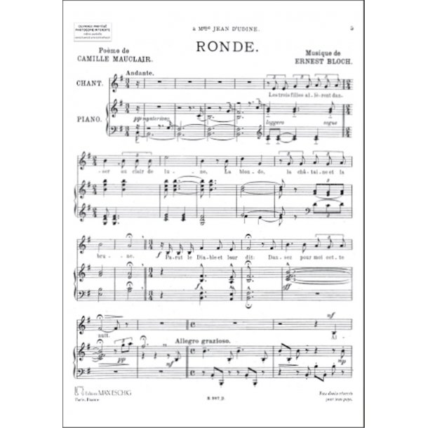 Historiettes au crepuscule - Ronde Cht-Piano